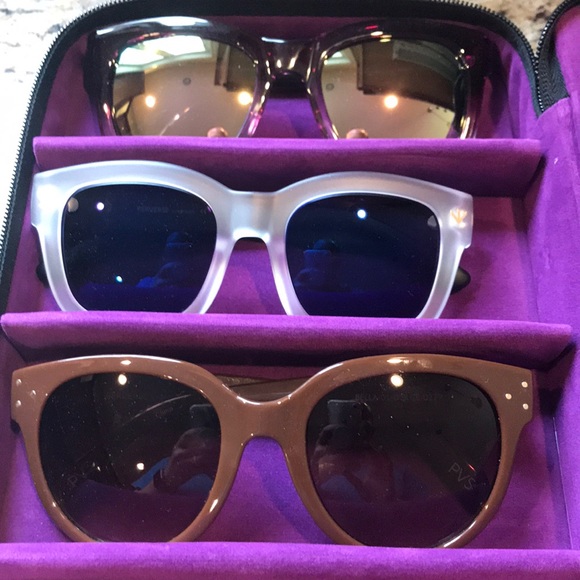 6 Pairs of NEW Perverse Sunglasses with case - Picture 3 of 5